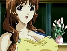 Busty hentai wife shows her